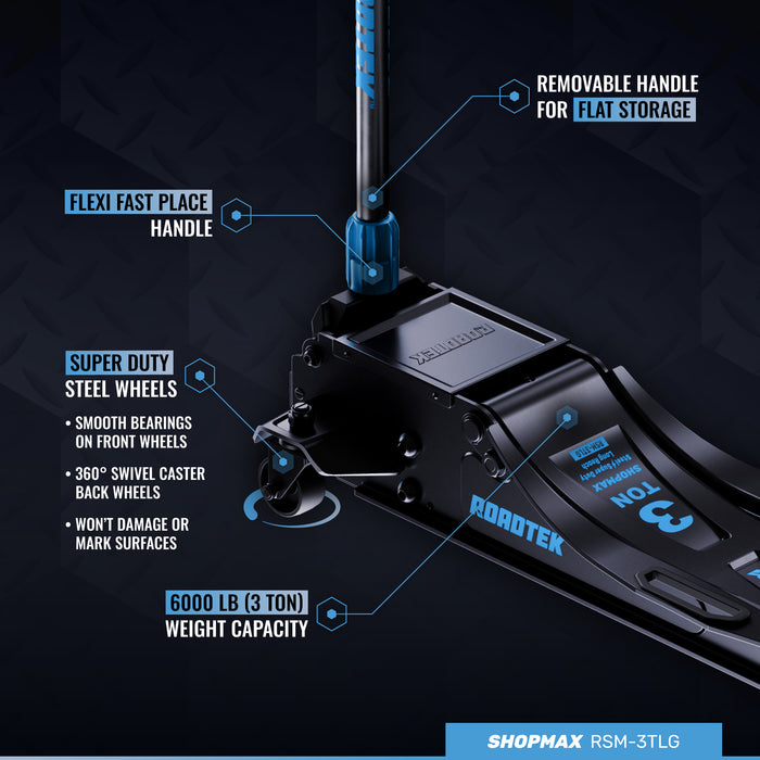 RSM-3TLG ShopMax 3T Super Duty Steel Long Reach EJack